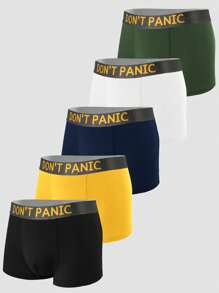 Set de 5 calzoncillos tipo bóxer para chicos adolescentes