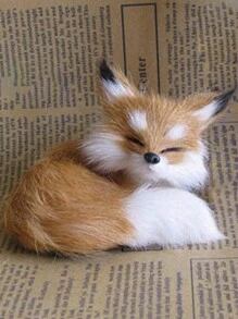 1 件逼真可爱睡狐狸雕像，适用于汽车、窗户、客厅、卧室装饰 - 彩色 - 查看 4