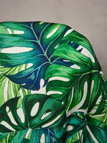 Slaydiva 2025 Summer&Beach New 2pcs/Set Plus Size Women Vacation Sexy Green Plant Print Tie-Up Hem Shorts With Side Slit Spring/Summer Plus Size Women Two Pieces Outfits Summer Plus Size Women 2 Pieces Outfits Plus Size Women Clothing Plus Size Women Two Pieces Outfits Summer Clothes Plus Size Women Two Pieces Outfits Plus Size Women 2 Pieces Outfits,Holiday Outfits Boho - Multicolor - View 8