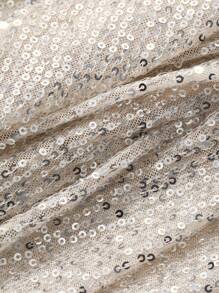 DAZY Women Ruffle Neck Sequin Decorated Party Dress Sundress Prom Dress - Gold - View 7