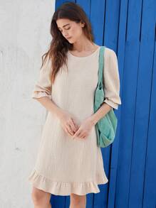 EMERY ROSE Women Short Casual Dress, Solid Color Minimalist Fashion, For Everyday Wear - Multicolor - View 4