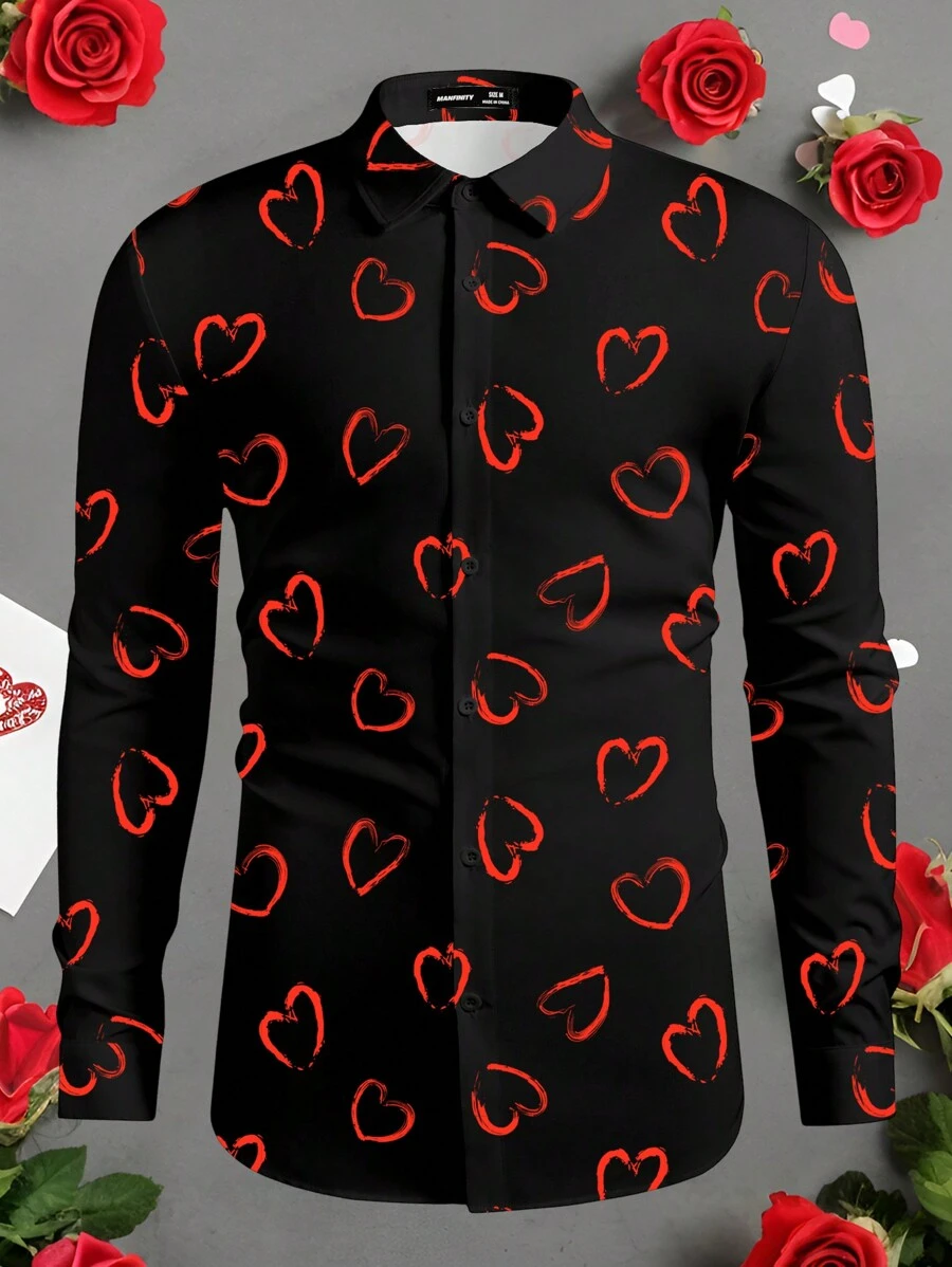 Manfinity Homme Men's Casual Simple & Fashionable Everyday Shirt - Multicolor - View 1