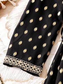Kleid mit Blumen Muster für Teenager-Mädchen, bequeme und modische Sommerkleidung, ideal für süße, hübsche Mädchen - Schwarz - Übersicht 5
