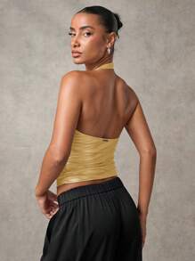 SHEIN BAE Damen Ärmellos Trägertop aus einfarbigem material, enge Passform, für Lässig Alltag