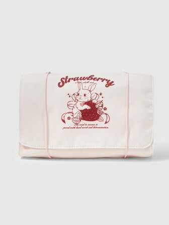 Kawaii حقيبة كوزميتيك محمولة طباعة أرنب كاواييي أناقة السفر 605491