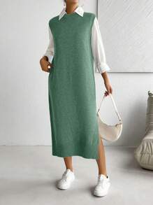 Chiquease Women's All-Match Versatile Long Tank Dress, Commuter Style