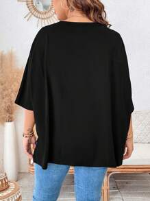 SHEIN LUNE T-shirt imprimé papillon en feuille, robe de refroidissement, tenue anti-stress, robe de soirée longue élégante, loungewear mode pour femmes