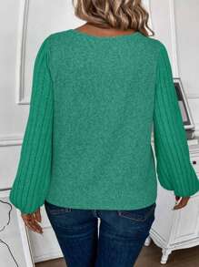 INAWLY Plus Size Women Fashion Casual V-Neck T-Shirt, Autumn/Winter