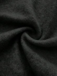 SHEIN EZwear 女士中长款保暖内衬连帽夹克，全新秋冬系列 - 黑色 - 查看 5