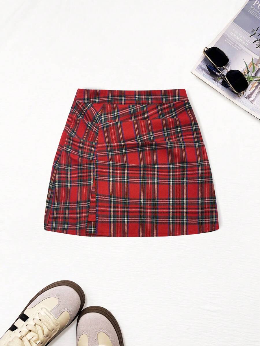 Sweetra 女式可爱甜美休闲圣诞学院风图案 A 字迷你裙，秋冬