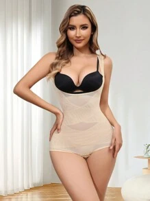 1 件女士简约时尚休闲日常连体裤 - 米色 - 查看 1