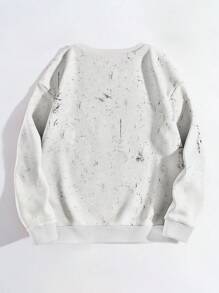 INAWLY Women's 2025 Casual Sweatshirt With Beautifully Broken Tour 3D Heart Print, Round Neck Long Sleeve Sportswear Pullover Fall Sweatshirt - White - View 2