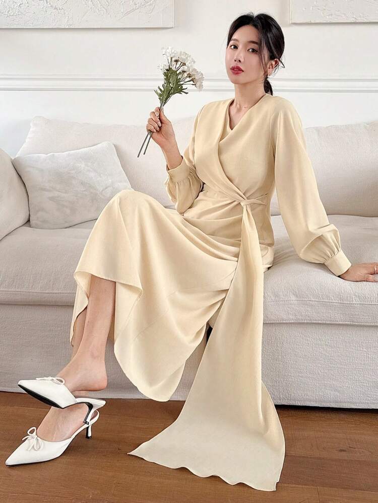 Women's Minimalist Mid-Length Dress, Suitable For Spring & Summer, Valentine's Day Maxi Dress