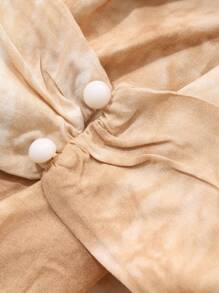 DAZY Floral Print Twist Front Top & Wide Leg Pants 2 Pieces Set For Women