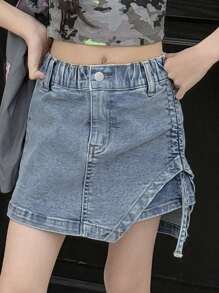 DAZY Pantalones cortos vaqueros para niña preadolescente, conjuntos de ropa de verano para niñas, ropa de regreso a la escuela