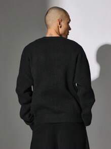 SUMWON Premium Ribbed Crew Neck Knit Sweater Winter Essential Pullover Long Sleeve Casual Knitwear Classic Soft Fall Jumper