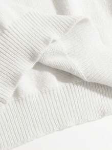 Chiquease Women's Casual Embroidered Letter Long Sleeve Knitted Sweater Fall Winter