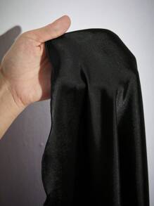 SHEIN Tall High Waisted Solid Color Flare Party Women's Oversized Hem Skirt - Black - View 7