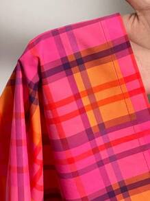 Slaydiva Plus Size Women's Summer Casual & Cute Wide Leg Jumpsuit, Suitable For Outing, Daily Wear & Romantic Occasions - Hot Pink - View 11