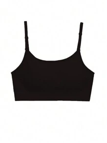 1 件女士加大码无缝无钢圈柔软舒适双层吊带文胸，提升