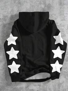 Attitoon 女士街头服饰五角星连帽衫，休闲长袖运动运动衫，春夏