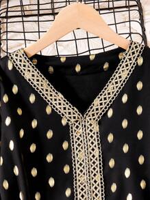 Kleid mit Blumen Muster für Teenager-Mädchen, bequeme und modische Sommerkleidung, ideal für süße, hübsche Mädchen - Schwarz - Übersicht 3
