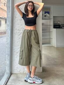 DAZY 纯色女式工装裤，宽松版型