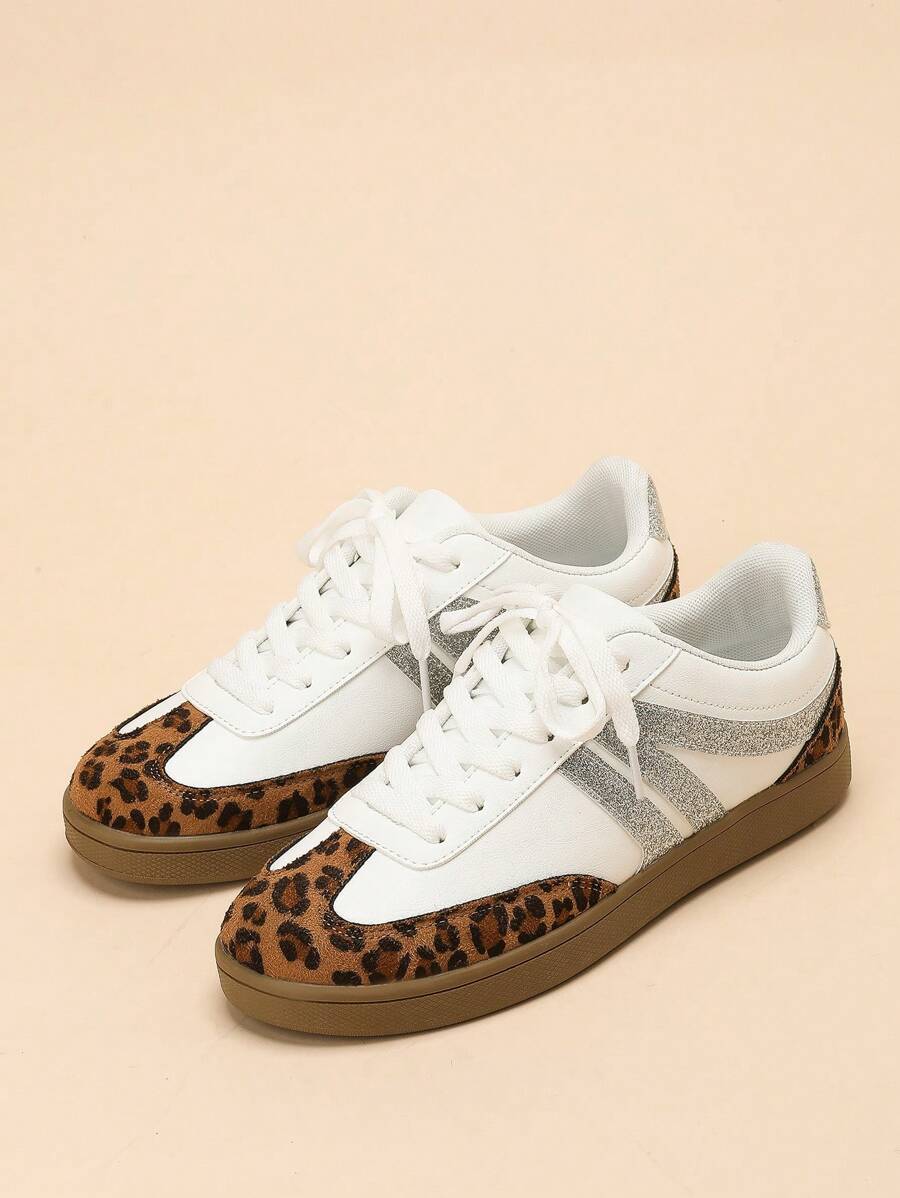 CUCCOO EASI Women's Vintage German Shepherd Style Casual Sneakers Tainers - White - View 1