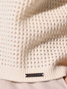 SUMWON Crop Fit Short Sleeve Knit Tee - White - View 6