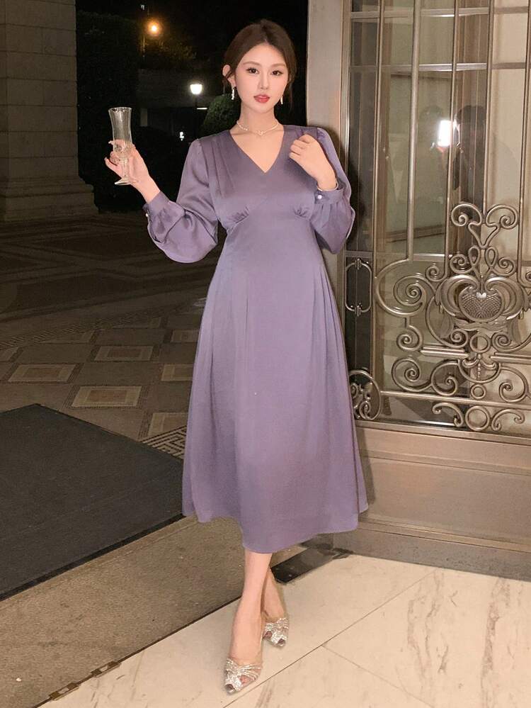 Women's Mid-Length Party Dress, Suitable For Spring/Fall, Valentine's Day,Dress For Wedding Long Sleeve Dress Maxi Dress