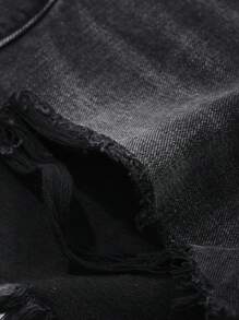 DAZY Women's Frayed Hem Super Short Jeans Shorts, Minimalist Fashion Casual Everyday Wear,Skorts