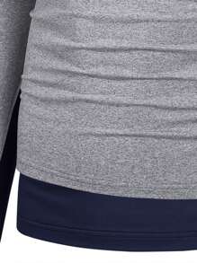 2pcs/Set Teenage Long Sleeve Mock Neck T-Shirt And Base Layer - Multicolor - View 5