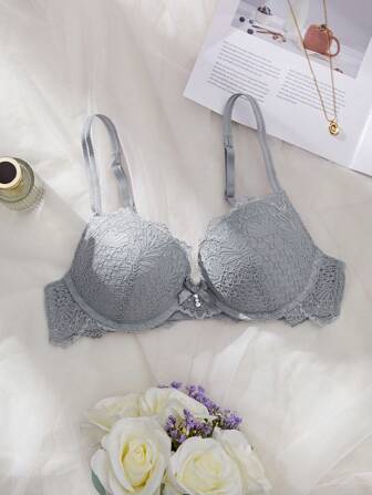 1 Pc Women's Thick Lace Padded Underwire Bra Lingerie