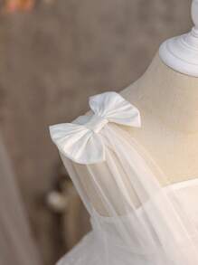 SHEIN 年轻女孩编织蕾丝方领修身休闲连衣裙