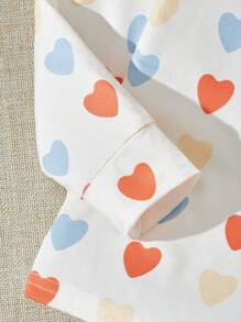 SHEIN Babyboy 男童女童春秋时尚休闲圆领长袖T恤搭配时尚休闲无袖牛仔连体衣套装适合幼儿居家露营度假圣诞休闲装 - 彩色 - 查看 4