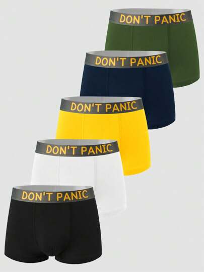 Set de 5 calzoncillos tipo bóxer para chicos adolescentes