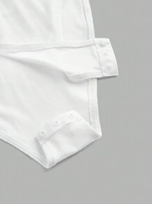 SHEIN ICON Cutout Waist Casual Bodysuit, Minimalist Fashion Bodysuit For Everyday Wear - White - View 4