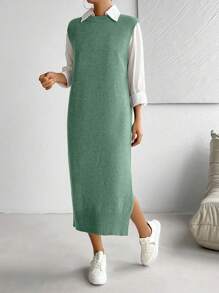 Chiquease Women's All-Match Versatile Long Tank Dress, Commuter Style