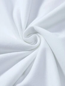 Manfinity EMRG Men's Alphanumeric Print Loose Knit White Long-Sleeved Sweatshirt, For Out, For Friends - Black and White - View 3