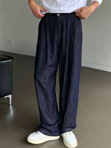 DAZY Men's Simple Button Front Pocket Denim Jeans, Casual Daily Wear - Blue - View 6