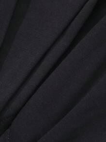 DAZY Women's Solid Color Round Neck Short Sleeve Casual Top, For Daily Wear,Crop Tops Women - Black - View 7