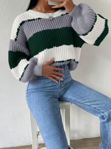 Chiquease Casual Pullover Sweater, Simple And Fashionable For Everyday Wear - Multicolor - View 6