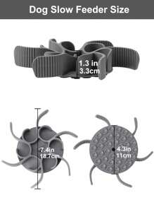 狗狗慢食器狗碗硅胶螺旋狗食碗喂食器插入物减缓进食速度，适合大中小型犬，完美搭配不锈钢玻璃陶瓷狗碗