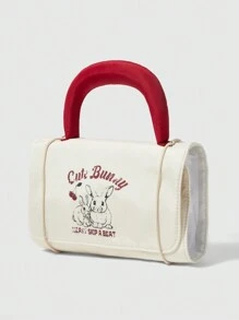 ROMWE Kawaii Túi đựng đồ vệ sinh cá nhân du lịch gấp gọn dung tích lớn có thể tháo rời hình thỏ dễ thương 3 trong 1 - trắng - Xem 5