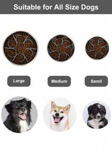 狗狗慢食器狗碗硅胶螺旋狗食碗喂食器插入物减缓进食速度，适合大中小型犬，完美搭配不锈钢玻璃陶瓷狗碗