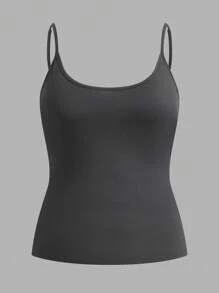 Comfortcana 4pcs/Set Plus Size Slim Fit Camisole Tank Top Set, Multi-Color - Multicolor - View 9