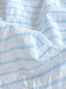 3pcs Nordic Style Striped Down Comforter Set, 2 Pillowcases + 1 Duvet Cover (No Bedsheet) - Multicolor - View 3