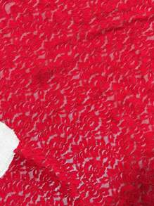 Zolique 1 件情人节蕾丝镂空浪漫心形内衣紧身衣 - 彩色 - 查看 6