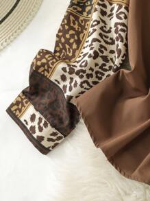 Lacomfia Koszula damska w kratę i patchwork w rozmiarze plus size, casualowa