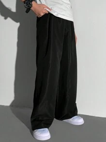 SHEIN Tween Boy Academy Striped & Solid Pants Set - Multicolor - View 3